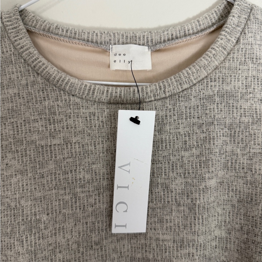 Vici Gray Long Sleeve Dress